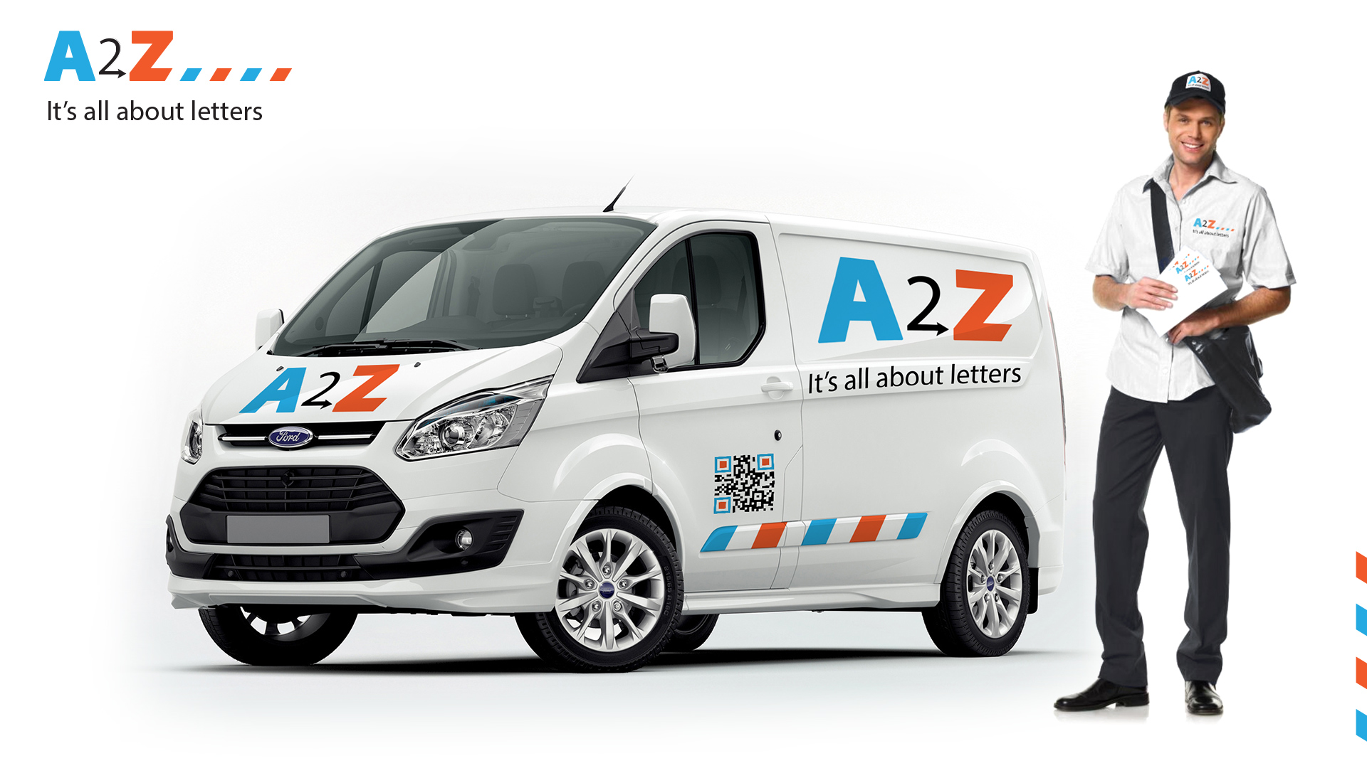 מיתוג עסקי - עיצוב לוגו, מדבקות לרכב, מעטפות, עיצוב מדים - A2Z