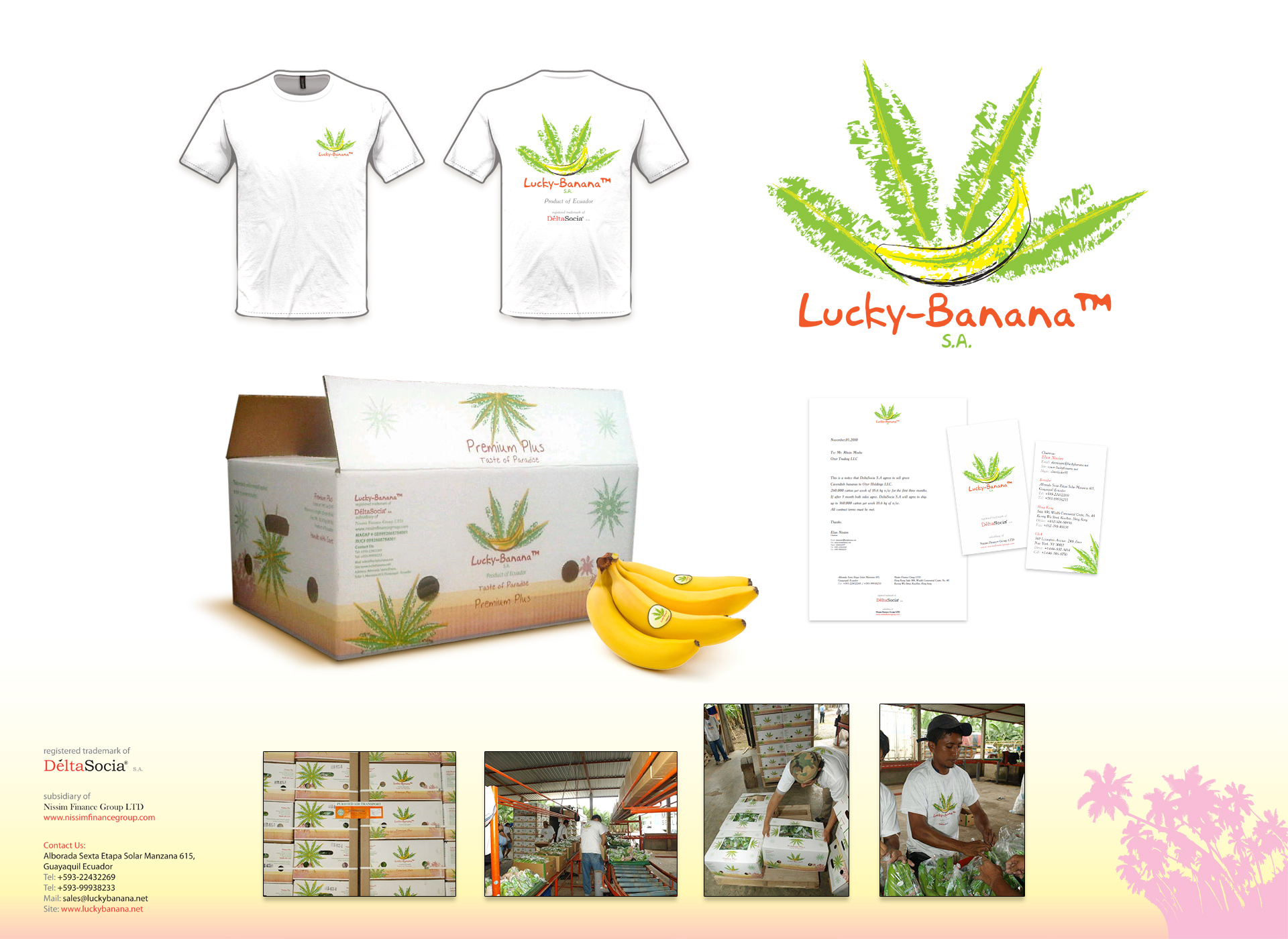 מיתוג עסקי - עיצוב לוגו, אריזה, שקית, פלאייר, פרוספקט - Lucky Banana